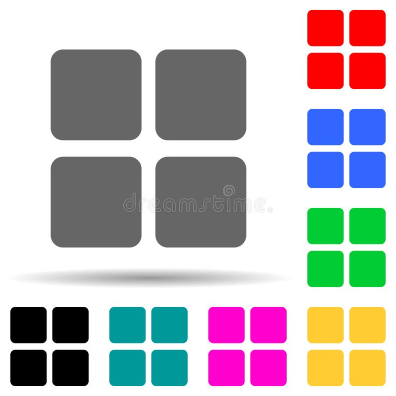 Four Squares Icon. Element of Web for Mobile Concept and Web Apps Icon  Stock Illustration - Illustration of choice, presentation: 134542340