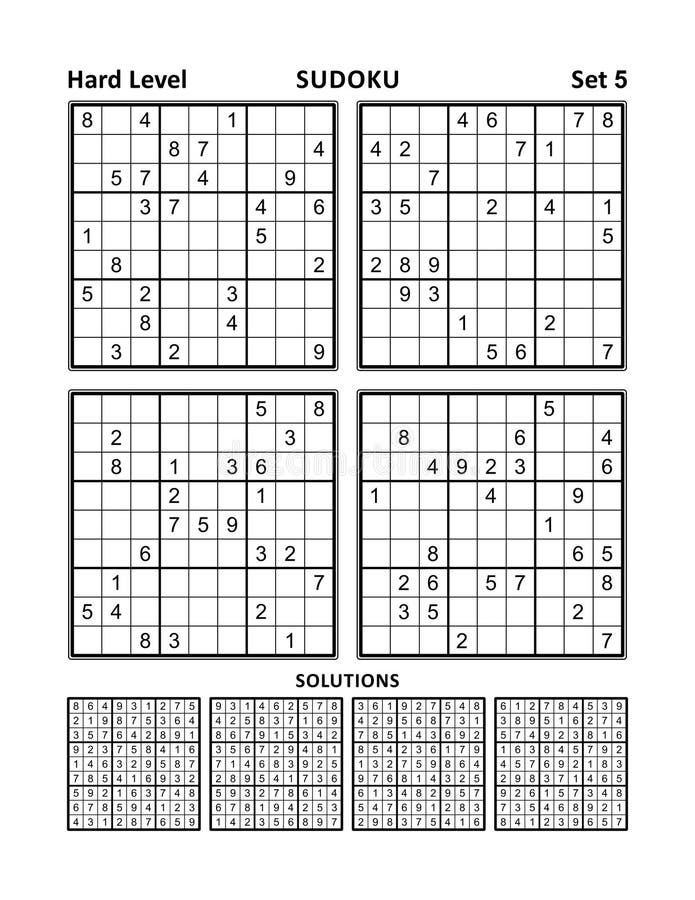 Set of Sudoku Puzzles. Different Levels. Logic Game for Children and  Adults. Play Online. Memory Training Exercises for Seniors Stock Vector -  Illustration of page, logic: 201198331