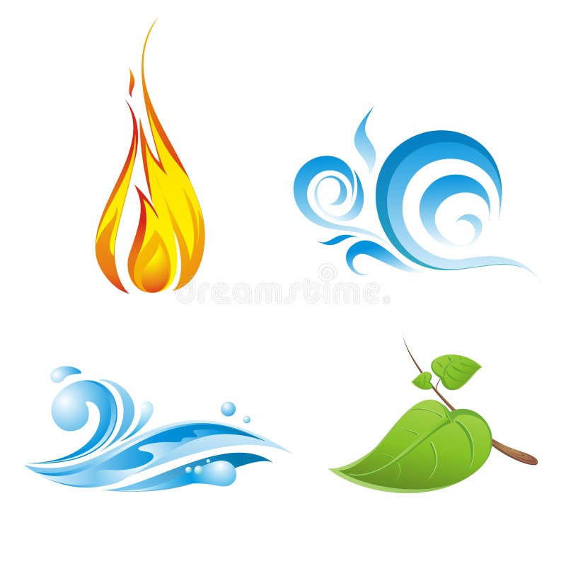 4 elements of nature painting royalty free 4 elements of nature painting royalty free
