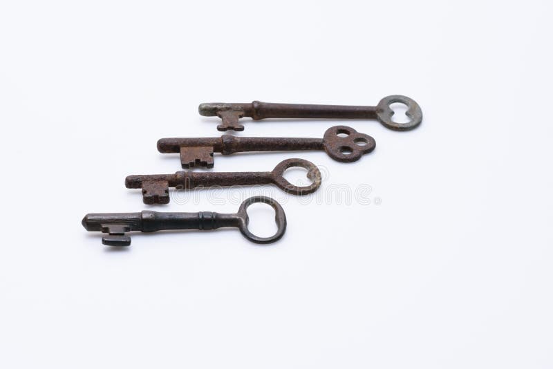 Four Vintage Keys Row Stock Photos Free & RoyaltyFree Stock Photos