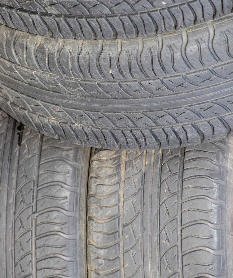 Four Wheel Drive. Rubber Tires. Summer Set for the Car Stock Image