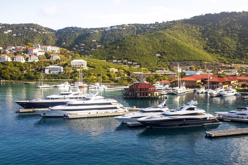 yachts docked in st thomas