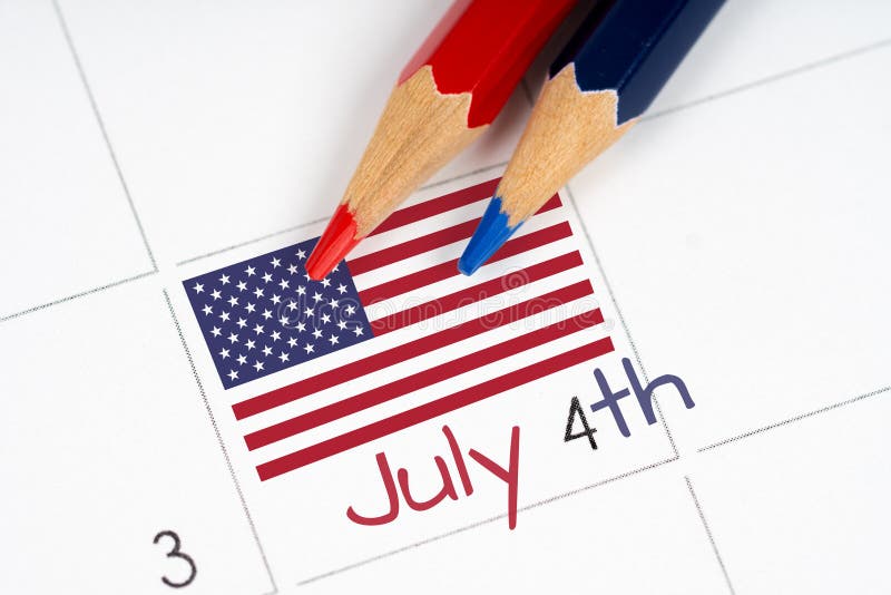 Fourth of july calendar stock photo. Image of date, card 73218160