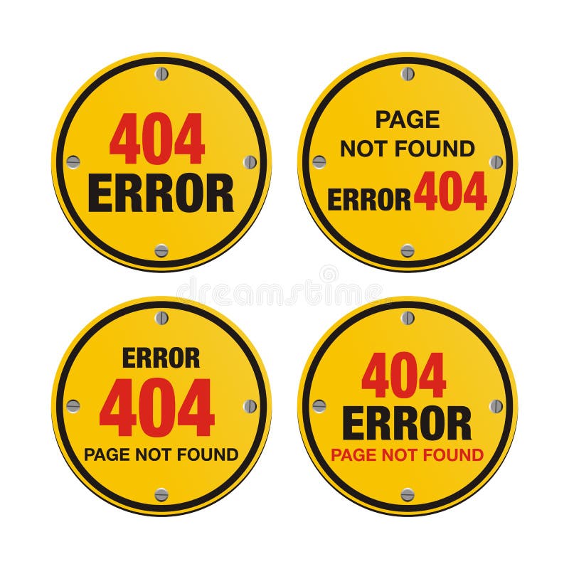 Fout 404 cirkeltekens vector illustratie Fout 404 cirkeltekens vector illustratie