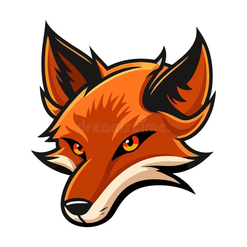 Fox Head Mascot Logo Vector Illustration Stock Vector Illustration of
