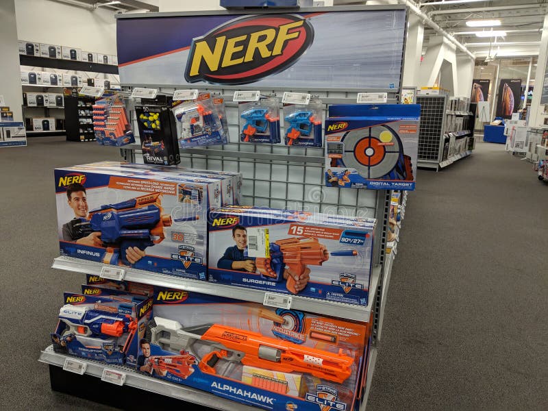 Nerf toys logo editorial photo. Image of games, commercial - 114319371