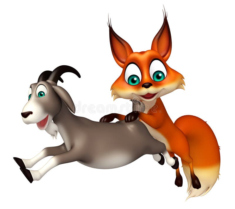 Fox hunting Goat stock illustration. Illustration of collection 70068222