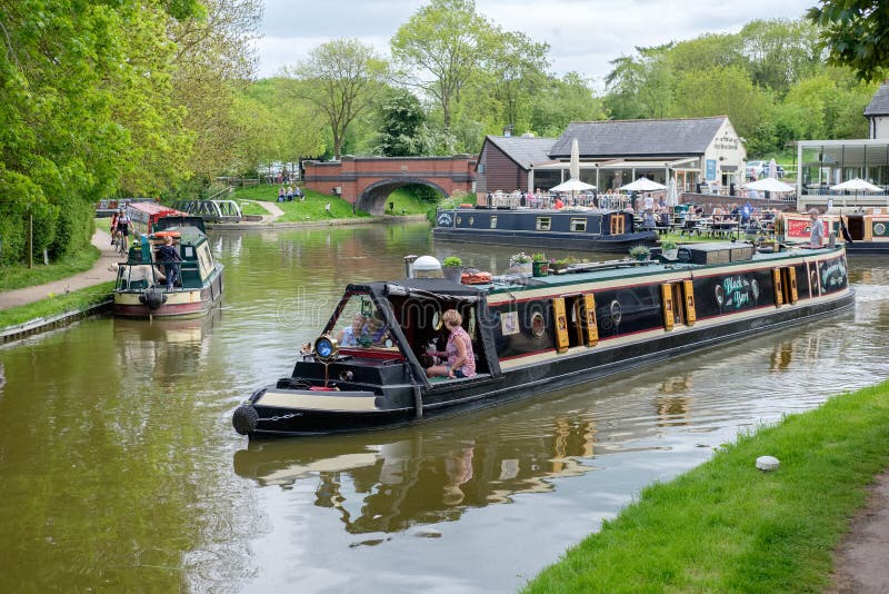 Foxtonsloten op het Grote Unie Kanaal, Leicestershire, het UK royalty-vrije stock afbeeldingen Foxtonsloten op het Grote Unie Kanaal, Leicestershire, het UK royalty-vrije stock afbeeldingen