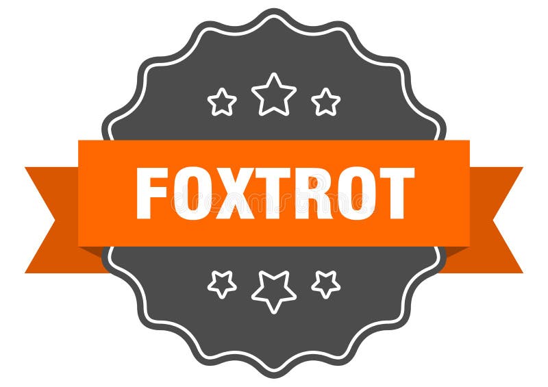 Foxtrot label stock vector. Illustration of dance, round 194901098