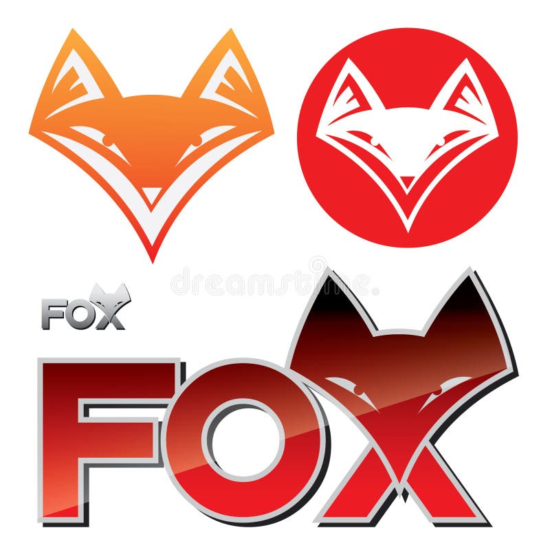 Vector illustration of fox signs. Vector illustration of fox signs