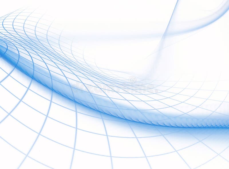 Fractal abstract background from graphic blue lines creating white squares vector illustration