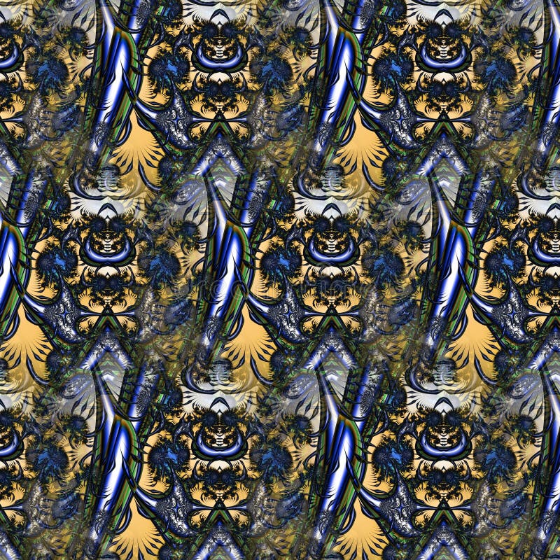 Fractal complex patterns - Mandelbrot set detail, digital artwork for creative graphic royalty free illustration