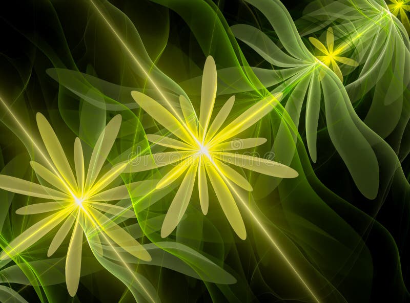 Fractal Flower. Fractal Image As Bacground with Flower. Creative
