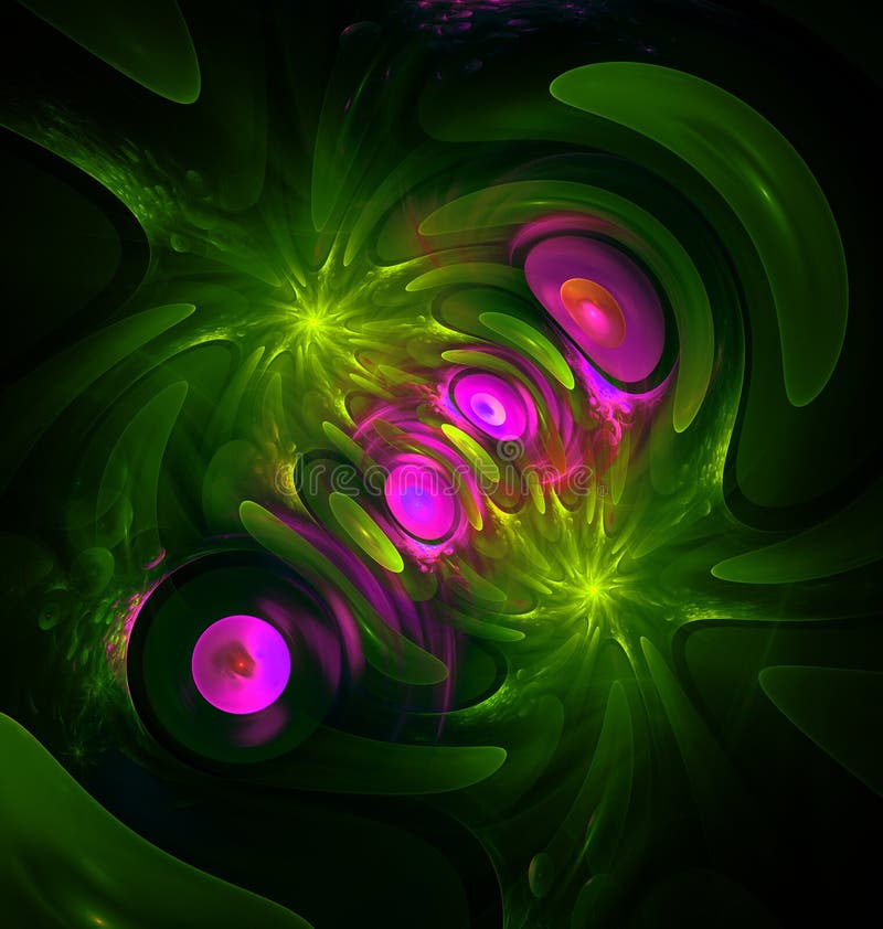 Mitose. Fractal gerado por computador ilustração do vetor