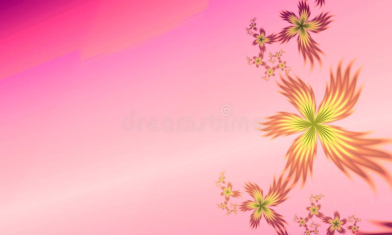 Fractal Image with Flowers. Stock Illustration - Illustration of ...
