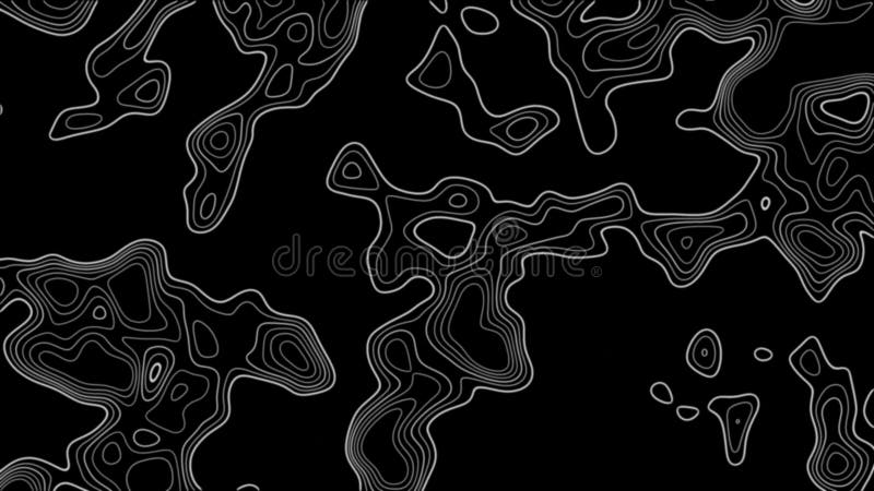 Fractal lines background. Topographic map like abstract backdrop stock illustration