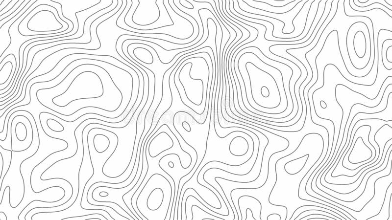 Fractal lines background. Topographic map like abstract backdrop vector illustration