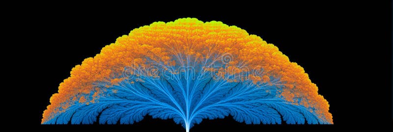 Fractal Miracle Tree of Pythagoras zeigt lebendige Farben in komplexen geometrischen Mustern vektor abbildung