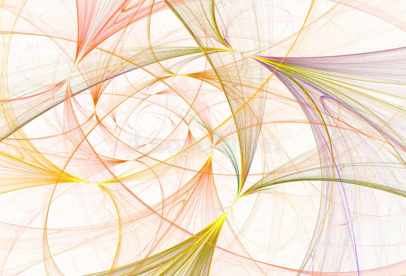 Fractal spiral. Computer generated image for elegant background or high tech design stock illustration