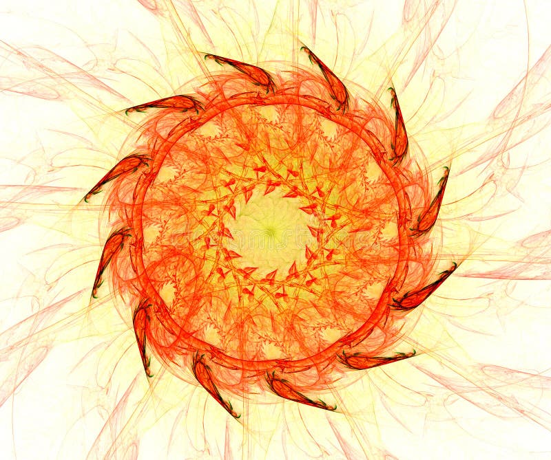 Fractal with star; abstract design, background royalty free illustration