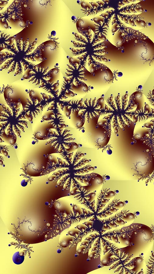 Fractal tall abstract, computer art, math render vector illustration