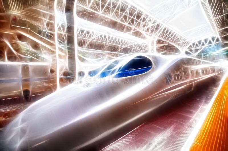 Fractal trein royalty-vrije stock afbeeldingen Fractal trein royalty-vrije stock afbeeldingen