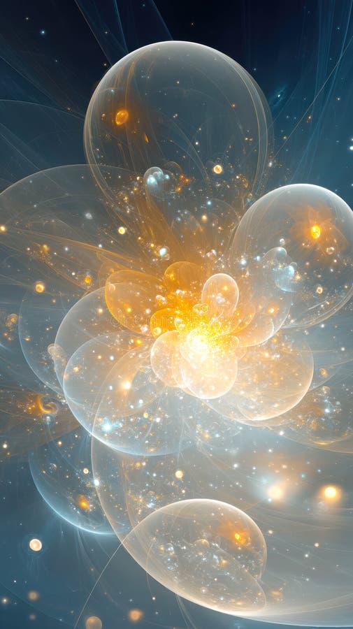 Fractal Wunderwerk präsentiert atemberaubende kosmische Muster und lebendige Farben im unendlichen Raum stock abbildung