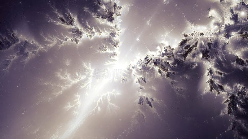 Fractal Wunderwerk zeigt atemberaubende Details in kosmischen Mustern und ätherischem Licht stock abbildung