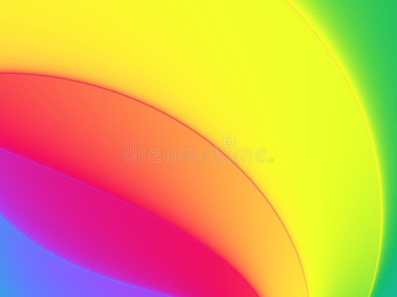 Fractal καμπυλών ουράνιο τόξο διανυσματική απεικόνιση