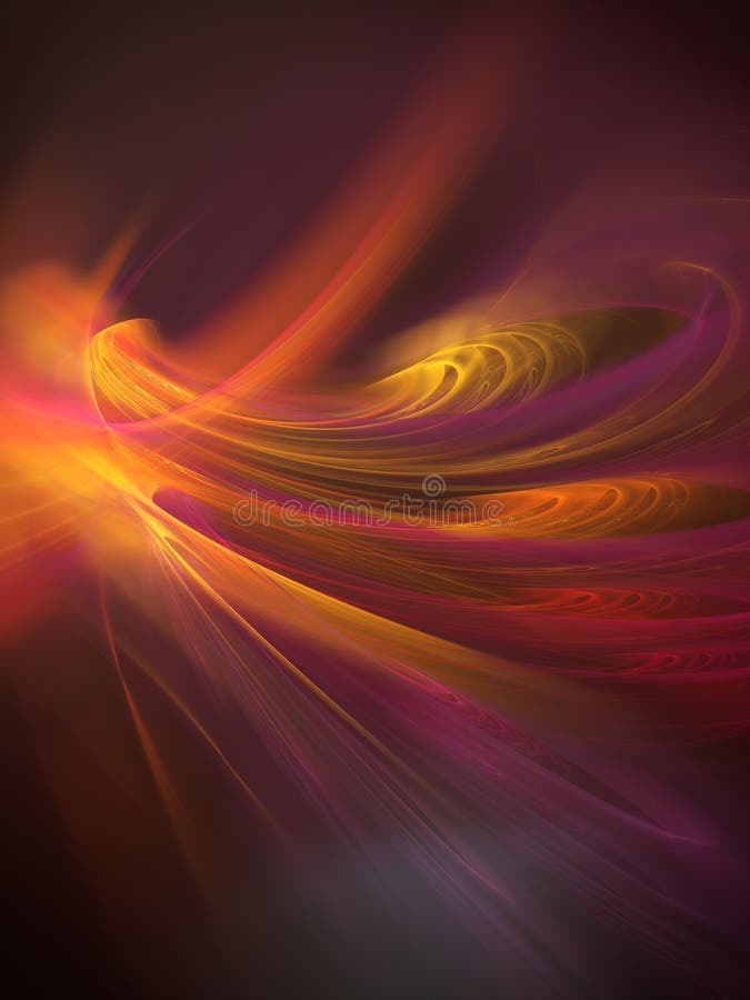 Fractalbild Welle des hellen Strudels mehrfarbiges vertikales vektor abbildung