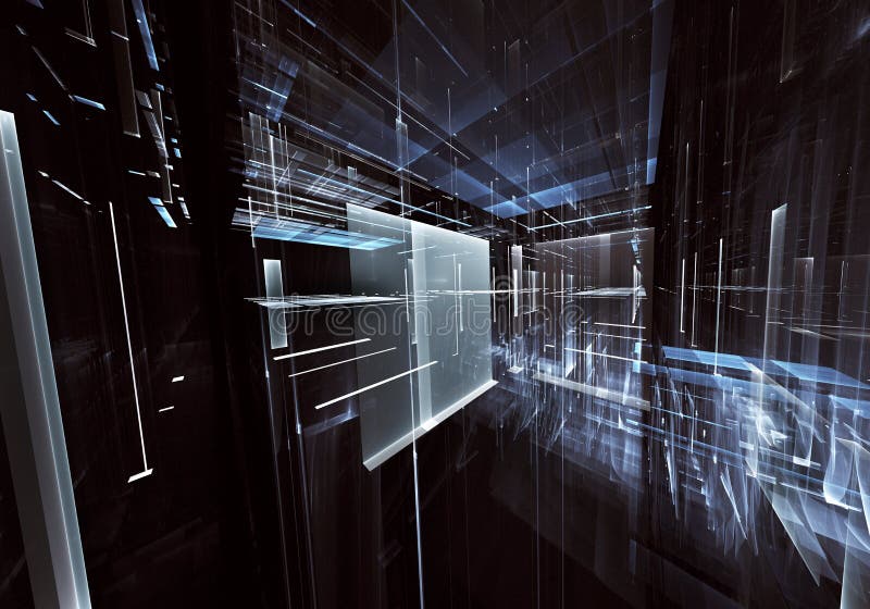 Fractalkonst - bild för dator 3D, teknologisk bakgrund vektor illustrationer Fractalkonst - bild för dator 3D, teknologisk bakgrund vektor illustrationer