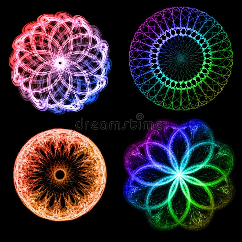 Fractals van bloemen vector illustratie Fractals van bloemen vector illustratie