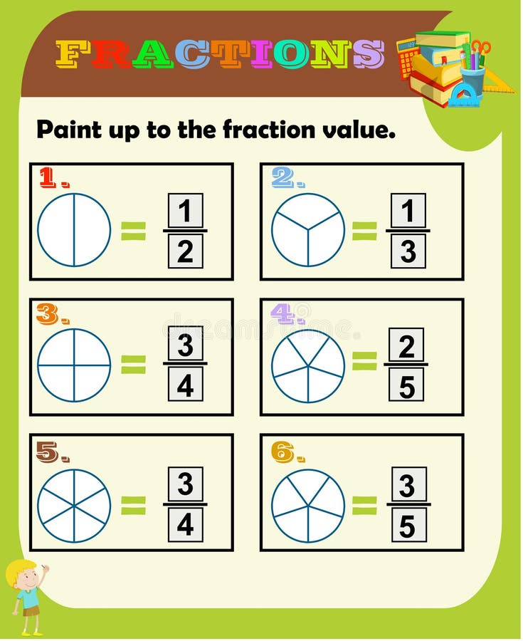 Fractions worksheet, Fraction Review, fraction practice, educational, Equivalent Fractions, math activity for kids