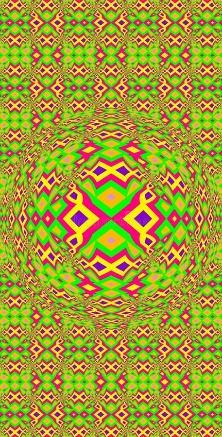 Fractodome Fractal Seamless Tileable Tall Pattern Designs stock illustration