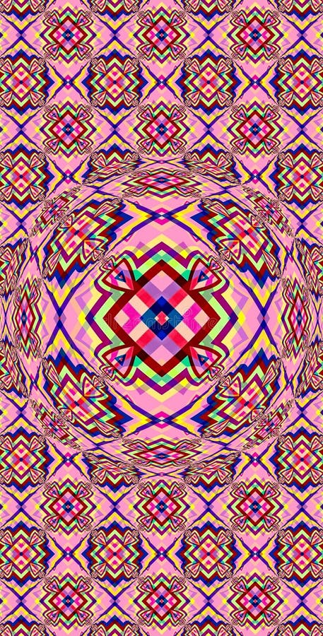 Fractodome Fractal Seamless Tileable Tall Pattern Designs vector illustration