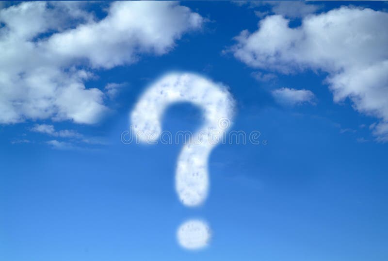 Clouds in shape of question mark.Question mark in the blue sky. Clouds in shape of question mark.Question mark in the blue sky.