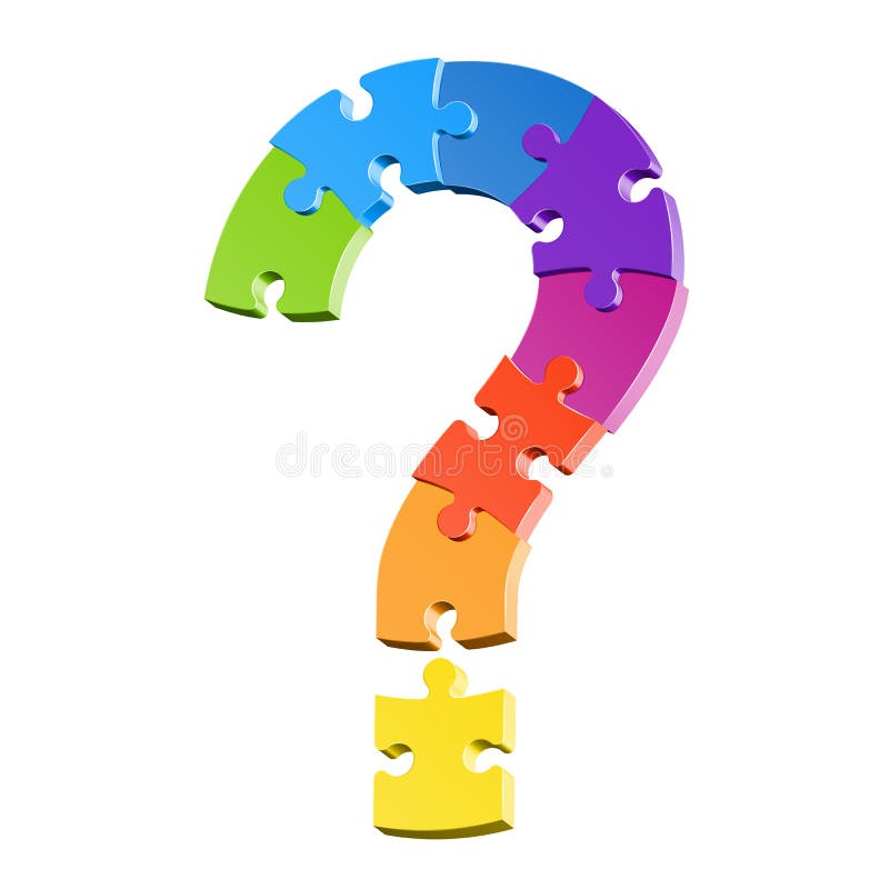 Fragezeichenpuzzlespiel stock abbildung
