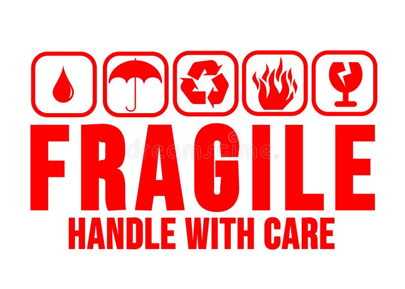 PRINTABLE FRAGILE PLEASE HANDLE WITH CARE - WHITE RED COLOR 3015754 Vector  Art at Vecteezy