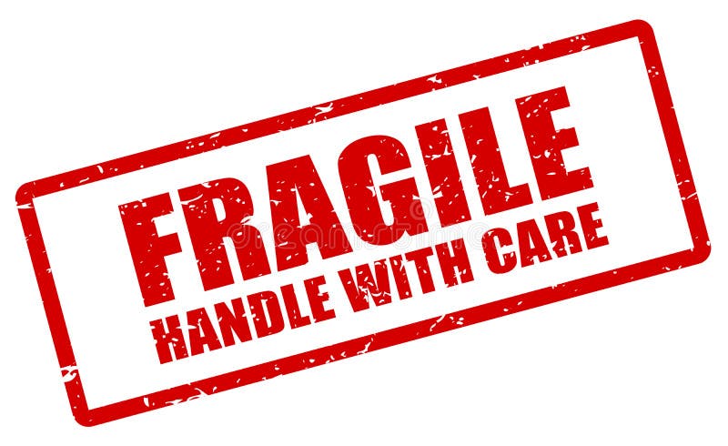 Fragile stamp, handle with care stock illustration