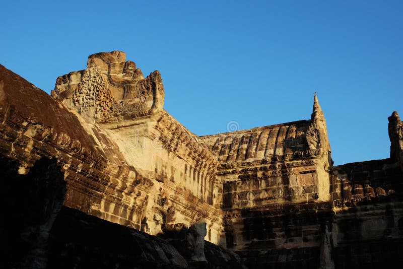 Fragment Of An Ancient Stone Temple In Cambodia The Ancient