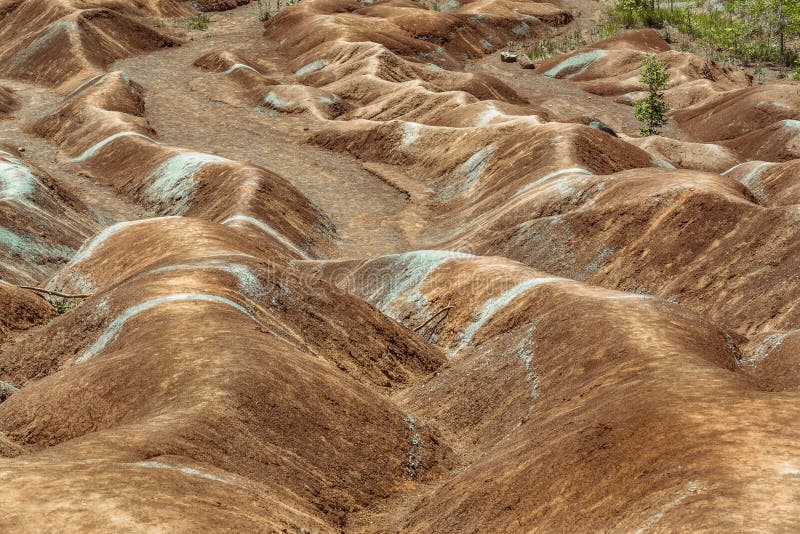 Fragment of badlands natural background