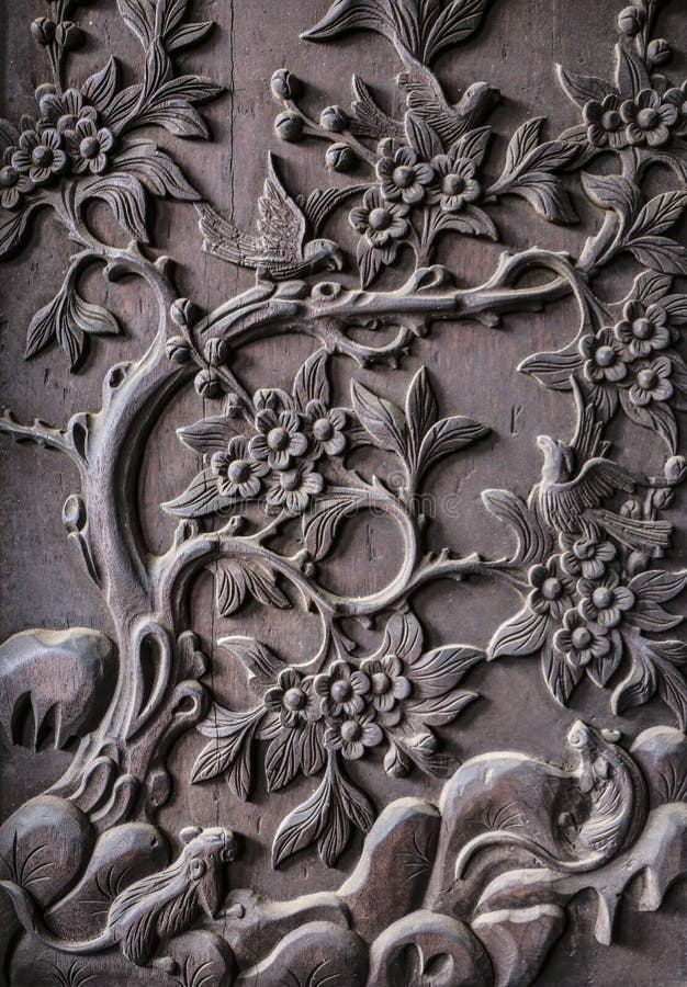 Fragment of decorative carving on wood royalty free stock photos Fragment of decorative carving on wood royalty free stock photos
