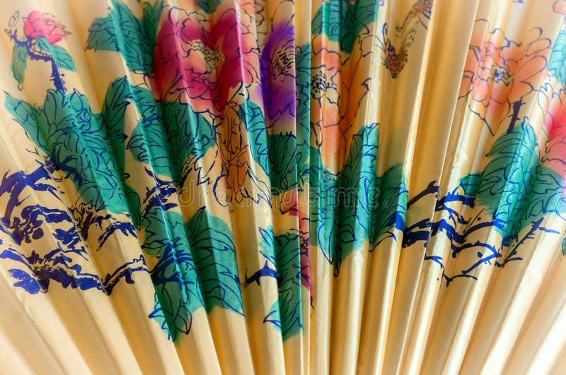 Fragment of a Fan in the Japanese Style Stock Photo Image of asian