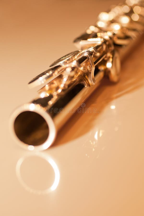 Gold flute stock photo. Image of human, jazz, entertainment 35720160