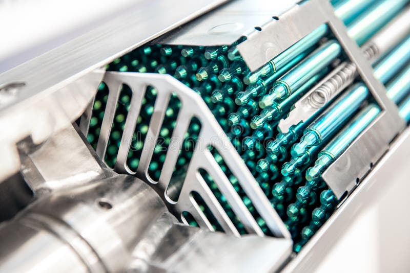 Fragment Fuel Grid Of Arrangement Elements Enrichment With Uranium In Nuclear Reactor Stock