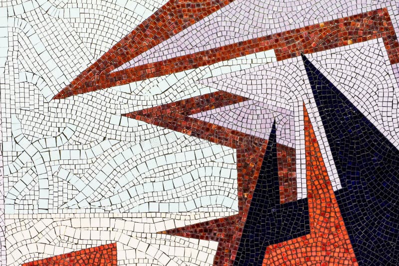 Fragment of a Mosaic of Small Ceramic Tiles Stock Image Image of
