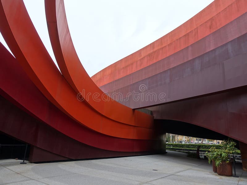 Fragment of a modern building. Abstract architecture royalty free stock images