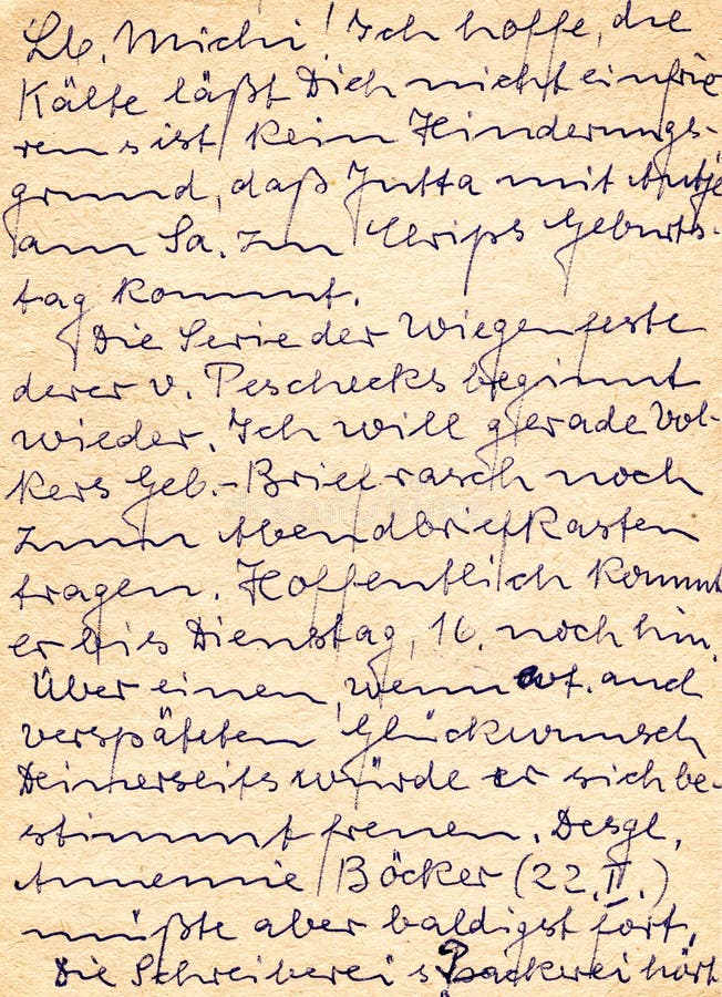 fragment of an old handwritten letter written in german can be letter written