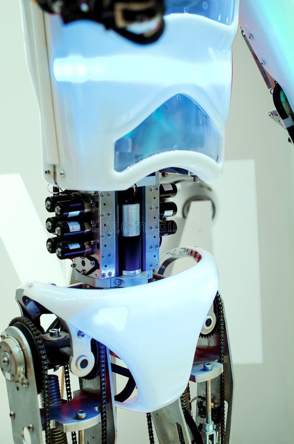 Fragment of a robot, close-up. Modern industrial technologies royalty free stock photos