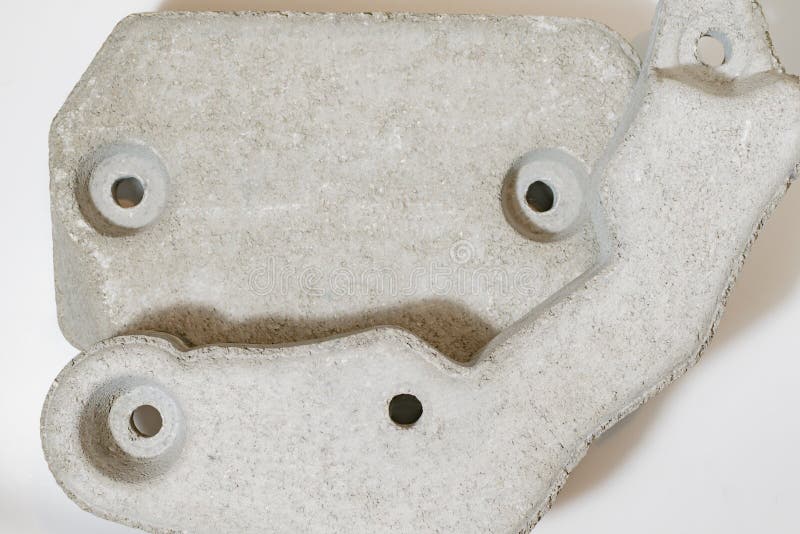 A fragment of the stone counterweight on a washing machine stock photo